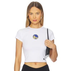 Hype & Vice Women's Warriors White Crop Top
